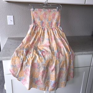 Floral Strapless Dress